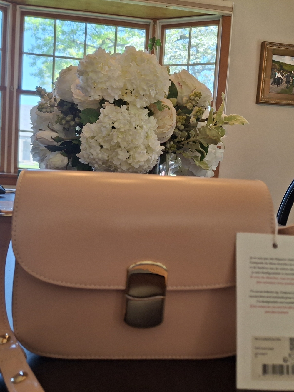 Sézane Mini Milo Handbag In Iced Pink Leather NWT